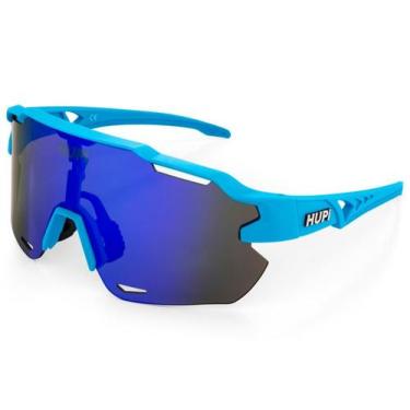 Imagem de Óculos de Sol Esportivo Ciclismo HUPI Quiriri Azul Lente Azul Espelhad