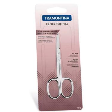Imagem de Tesoura Tramontina para Unhas de Bebês e Acabamentos Aço Inox 1 Unidad