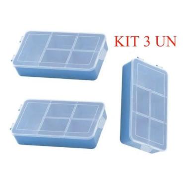 Imagem de KIT 3 Box Caixa Organizador Paramount 5 Divisorias P - 142