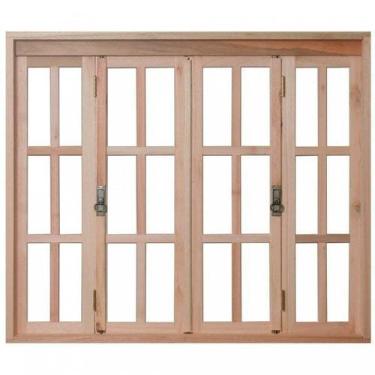 Imagem de Janela de Madeira Pantográfica 100x150cm com Caixilho 9,4cm Ewk 396 Ro