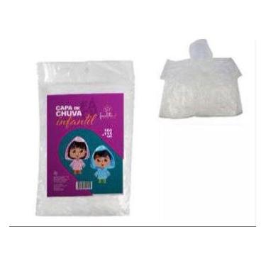 Imagem de Capa De Chuva Infantil Unissex Transparente Impermeável 160*115cm - CP