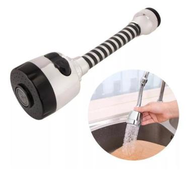 Imagem de Bico Torneira Extensor Cromado Adaptador Flexível Pias  - mk