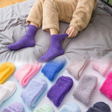 Imagem de Meia Felpuda Térmica Peruana Fofinho Para Inverno Feminino e Masculino
