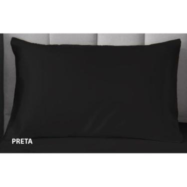 Imagem de 1 Fronha 70cm x 50cm Seda Charmousse - Dryka Enxovais, PRETO