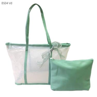 Imagem de Bolsa Feminina Sacola Transparente com Organizador / Necessaire e Lenç