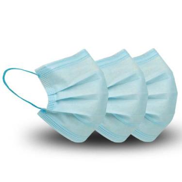 Imagem de Máscara Descartável Azul Celeste REALDESC Com Elástico Azul 50 UN