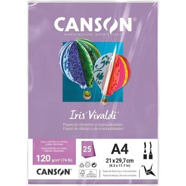 Imagem de Pct Papel Iris Vivaldi 25fls A4 120gr Canson Escolha a Cor, LILAS