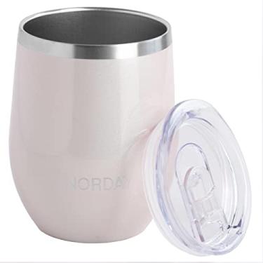 Imagem de NORDAY | Copos de aço inoxidável – copos | Sommelier copo térmico de 350 ml com purpurina | Mantém a temperatura entre 8 e 24 horas | Tampa antiderramamento - Ideal para viagens | Parede dupla - Extra