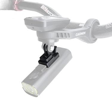 Imagem de NELboNs Suporte adaptador de farol de bicicleta compatível com farol Rockbros V9M-1000, Gaci Ron V9M-1000, V9C-400 IPX3, adaptador de lanterna para bicicleta GPS computador/Go Pro Mount, suporte de