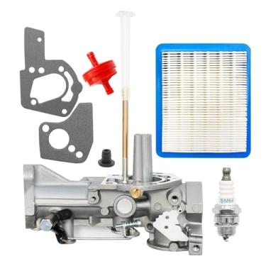 Imagem de laffoonparts Kit de carburador 498298 com filtro de ar 491588S, substituição para motores Brigs-Straton 135202 130202 137202 135212 5 HP, substitui 490533 692784