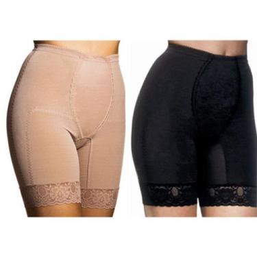 Imagem de kit 2 Cinta Bermuda Violão Modela Alta Compressão Demillus, Beje, Rosa