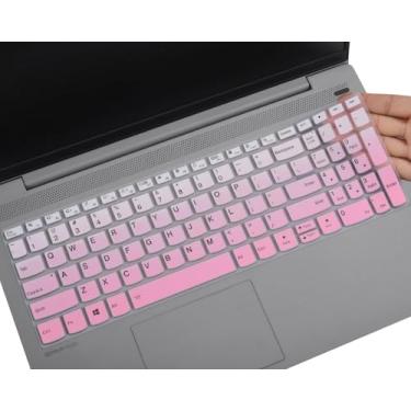 Imagem de CaseBuy Capa de teclado para Lenovo Ideapad 1 1i 39.6 cm, Yoga 7i 15.6 16, V15 G4 (2024), G3, G2, Ideapad Flex 5 5i 15.6, 16, ideaPad 3 3i 5 5i 15.6 2025-2023, ThinkBook 15 G2 G3 15p - Ombre Pink