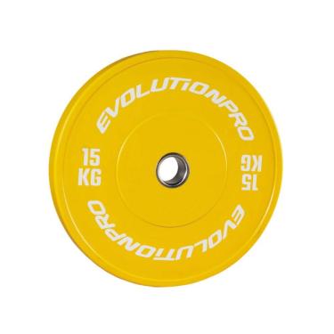 Imagem de Par Anilha Olímpica Bumper Amarelo 15Kg