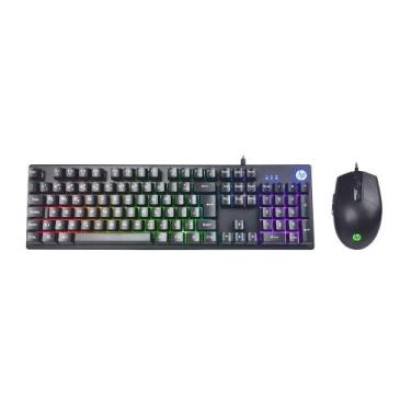 Imagem de Kit Teclado + Mouse Gamer KM300F Preto HP