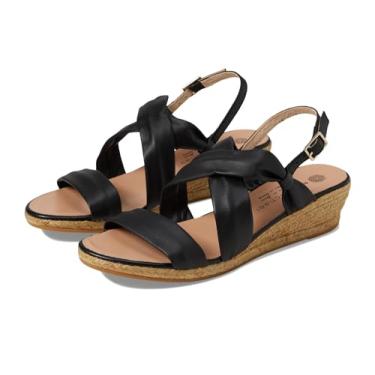 Imagem de Eric Michael Sandália anabela Coco Espadrille feminina, Preto, 8.5-9