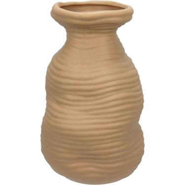 Imagem de Vaso Decorativo Enfeite Casa Aparador Home&co Cerâmica 23x14x14cm Nude
