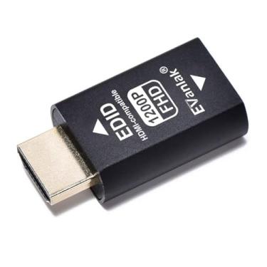 Imagem de EVanlak Emulador Hdmi Edid Passthrough 3ª Geração Premium Alumínio Eliminado Emulador Adaptador Funciona com Mac Thunderbolt para HDMI Switches/Extensor/Receptor AV/Divisores de Vídeo-1920x1200@59hz