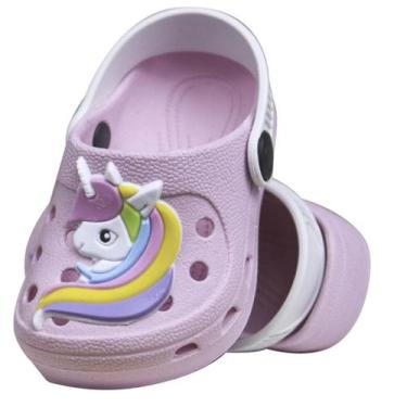 Imagem de Sandália Feminina Babuche Infantil Estrelinha Unicórnio, Rosa, 21