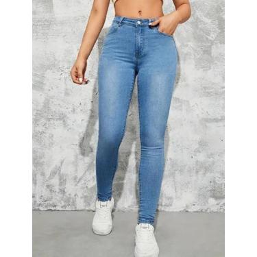 Imagem de KIT 3 Calças Jeans Feminina Cintura Alta Skinny com Lycra - SK Jeans, 