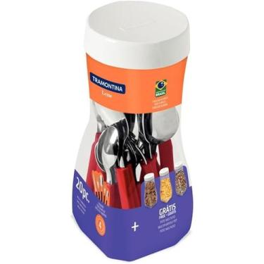 Imagem de Faqueiro Tramontina Leme 20Pç Vermelho, Vermelho, 20 peças