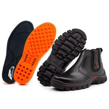 Imagem de Coturno Masculino Bota Preta Adventure Cano Médio Para Trabalho, Preto