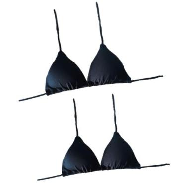 Imagem de Kit com 2 Biquíni cortininha avulso com bojo top Parte de cima do biqu