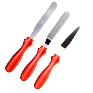 Imagem de Kit com 3 Espatulas para Bolo e Confeitaria - Lojas Carisma