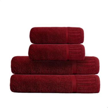 Imagem de Kit Casal Jogo Toalhas 2 Pares Rosto e Banho Cores Variadas - Bella En