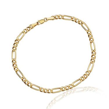 Imagem de Pulseira Masculina Grumet 3x1 Elo Alternado Em Ouro 18k 3,80mm - Agapr