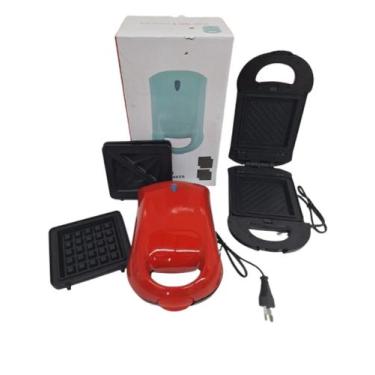 Imagem de Maquina De Panquequeira Waffle Sanduicheira E Grill 3 In 1 - SNACK ATT