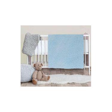 Imagem de Manta cobertor bebe Confort microfibra  Azul Claro 90 x 110 cm - 100% 