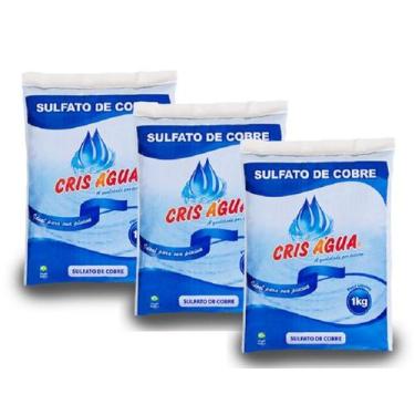 Imagem de Kit 5 Sulfatos De Cobre Cris Água 1kg Para Piscinas - Cris Agua