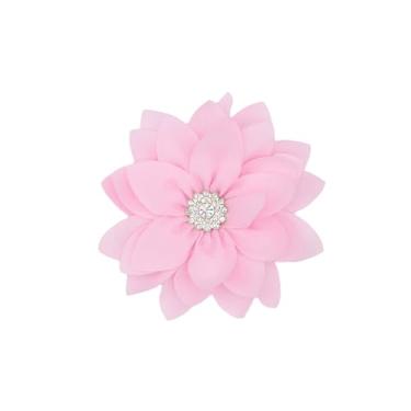 Imagem de Broche de flor elegante para mulheres meninas broche de lótus de cristal alfinetes de lapela vermelho/branco/rosa/preto/rosa choque/broche violeta festa de casamento dança banquete vestido terno
