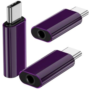 Imagem de Adaptador de fone de ouvido USB-C para áudio de 3,5 mm, [certificado Apple MFi] Pacote com 3 adaptadores auxiliares de fone de ouvido para iPhone, dongle tipo C, compatível com iPhone 16 15 Galaxy S24