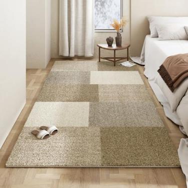 Imagem de Tapete listrado geométrico de luxo, confortável, macio, para sala de estar, bege, cor creme, decoração moderna, tapete para quarto, YHT078, B, 300x400CM