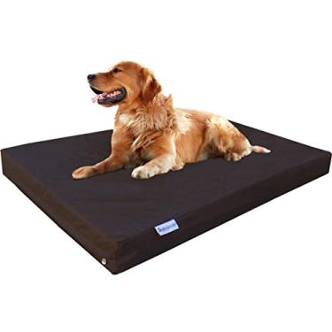 Imagem de Cama para cachorro Dogbed4less com espuma de memória | Colchão ortopédico ultra felpudo, forro grosso à prova d'água e capa lavável na máquina, vários tamanhos/coresDogbed4less XL 47" Length X 29" Width marrom B47.LP