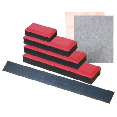 Imagem de Pintando Carro, 4 Tacos Lixador Manual De Eva/Regua E Duas Lixas Adesivas Quantidade de cascalhos:0;Cor:Vermelho