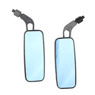 Imagem de Espelho Retrovisor da Motocicleta, Espelho Universal Retangular do Guiador da Liga de Alumínio Apropriado para a Maioria das Motocicletas