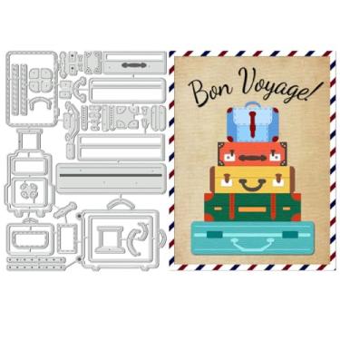 Imagem de BENECREAT Mala de aço carbono para corte de scrapbooking, decoração em relevo, ferramenta de estêncil de corte DIY para decoração de formatura, fotos de álbuns, scrapbooking, 19 x 14 cm