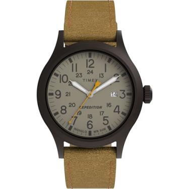 Imagem de Timex Relógio masculino Expedition Scout de 40 mm - pulseira marrom e mostrador bronze, Marrom
