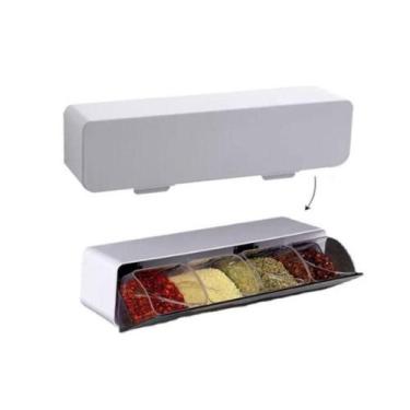 Imagem de Porta Condimentos Gaveta 4 Divisórias de Parede Cozinha - Prana