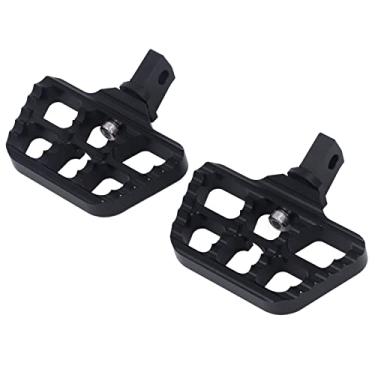 Imagem de Footpegs Largos da Motocicleta W, Pegs Portoot, 2 Pçs Wide Footpegs Cnc Alumínio Stainl Steel Substituição do Pedal do Apoio para Os Pés da Motocicleta para R18 2020-2022 Preto