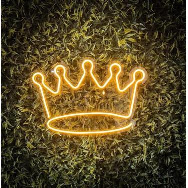 Imagem de Painel Neon Coroa Instagram Iluminação Amarelo  50 Cm - CNC Sorocaba
