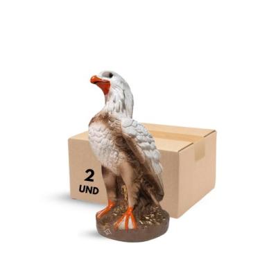 Imagem de Águia Gavião Espanta Pombos Maritaca Gesso 36 Cm Kit 2 Pçs - AVB DECOR