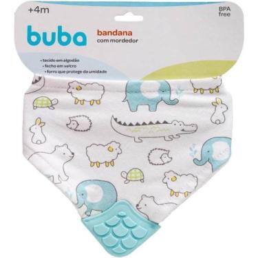 Imagem de Bandana com mordedor animais azul buba, ., UN