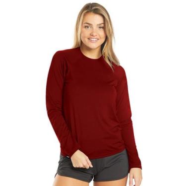 Imagem de Camiseta Feminina Manga Longa com Proteção UV Estilo Slim - Slim Fitne
