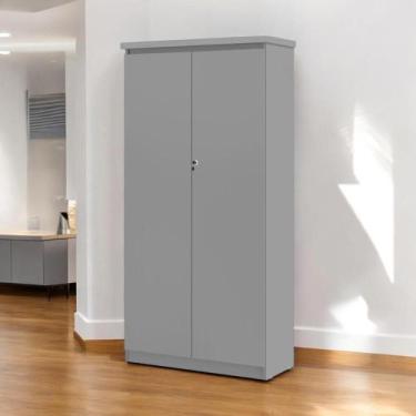Imagem de Armário Multiuso 02 Portas Línea Cinza - Pleno Móveis