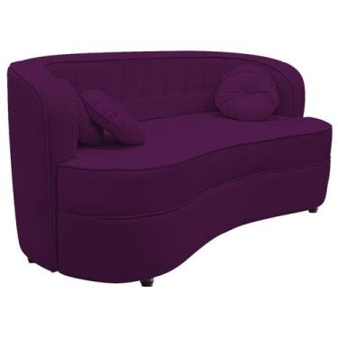 Imagem de Sofá Curvo 2 Lugares Orgânico Sala Recepção Escritório Decorativo Luxo