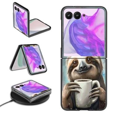 Imagem de GYSYSQSH Capa para celular Motorola Moto Razr 2024 para Moto Razr 50 capa para mulheres e homens fina rígida PC fina leve carregamento sem fio proteção à prova de choque capa flip para Moto Razr 2024,