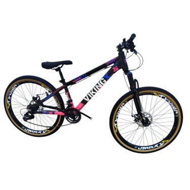 Imagem de Bicicleta 26 VikingX T25 21v Freio Disco Mecânico Pneu Aro 26 Balão Faixa Amarela-Unissex